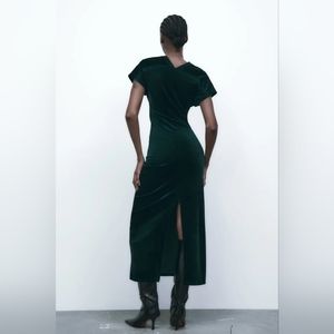 Zara Draped velvet dress